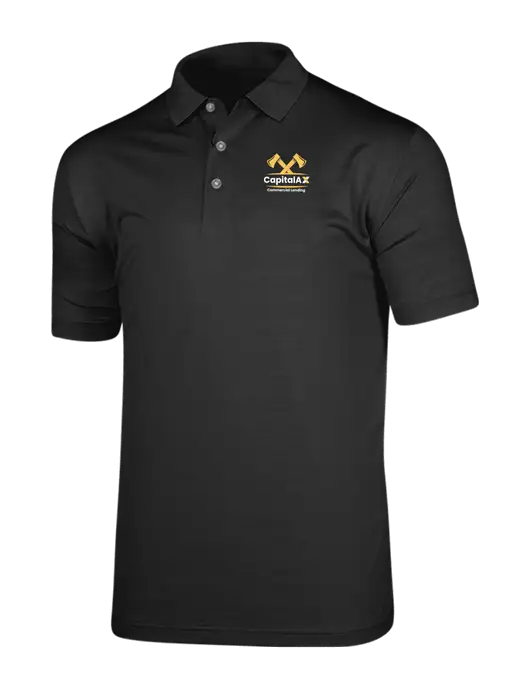 Callaway Vibrant Black Ventilated Polo w/CapitalAx Logo