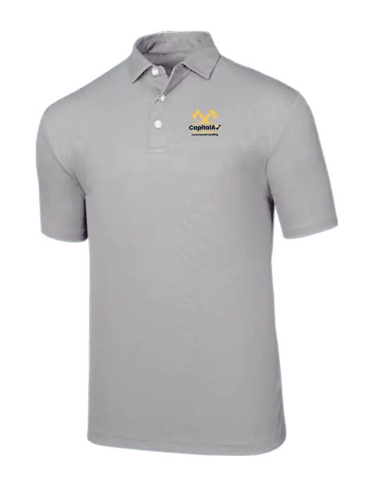 Callaway Birdseye Light Grey Polo w/CapitalAx Logo
