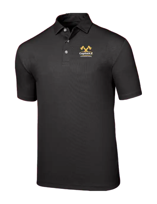 Callaway Birdseye Black Polo w/CapitalAx Logo