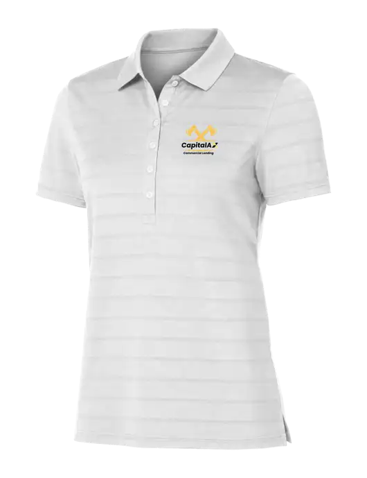 Callaway Womens Bright White Ventilated Polo w/CapitalAx Logo