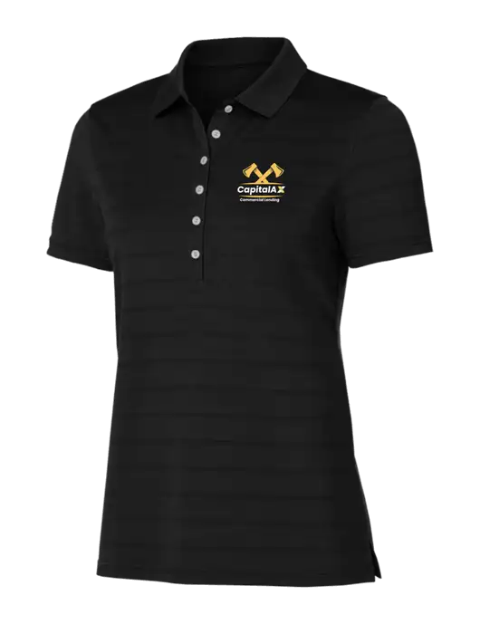 Callaway Womens Black Ventilated Polo w/CapitalAx Logo