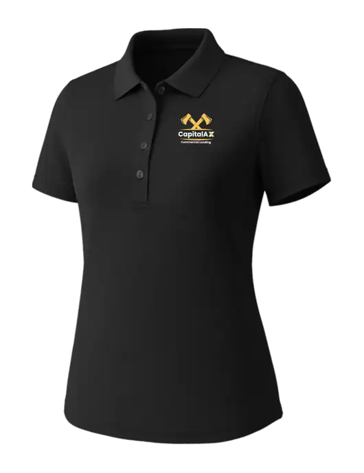 Callaway Womens Core Black Performance Polo w/CapitalAx Logo