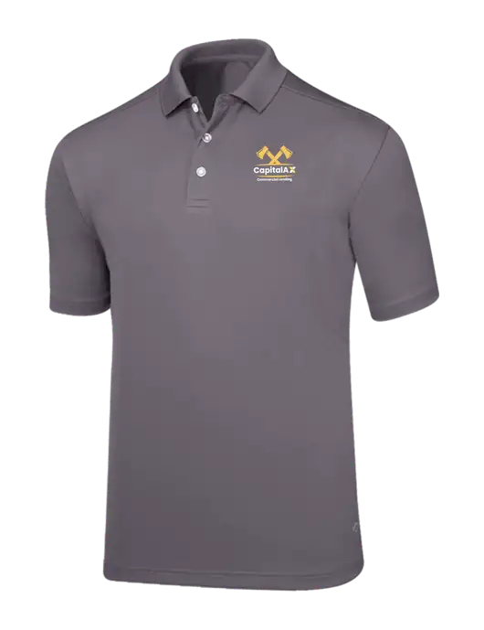 Callaway Core Medium Grey Performance Polo w/CapitalAx Logo