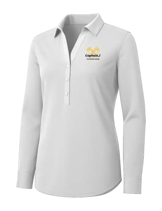 Womens White City Stretch Shirt w/CapitalAx Logo