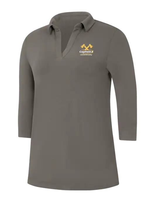 Womens Dark Grey Luxe Knit Tunic w/CapitalAx Logo