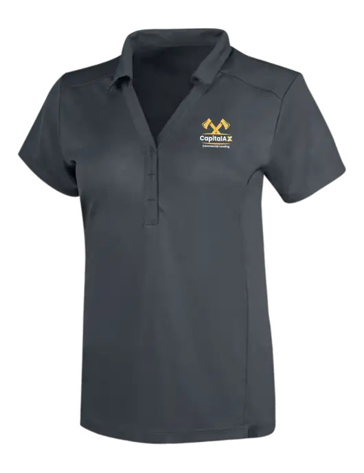 OGIO Dark Grey Womens Framework Polo w/CapitalAx Logo