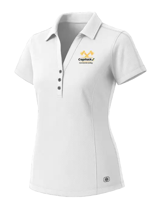 OGIO Womens White ONYX Polo w/CapitalAx Logo