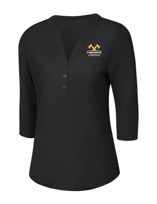 OGIO Blacktop Jewel Henley w/CapitalAx Logo