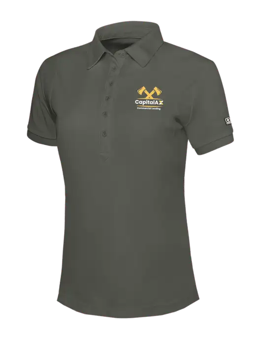 OGIO Womens Medium Grey Jewel Polo w/CapitalAx Logo