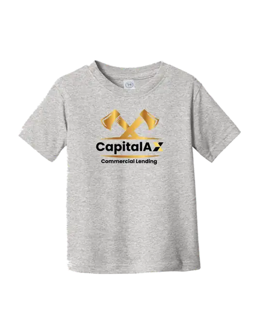 Rabbit Skins Light Grey Heather Toddler Fine Jersey Tee w/CapitalAx Logo