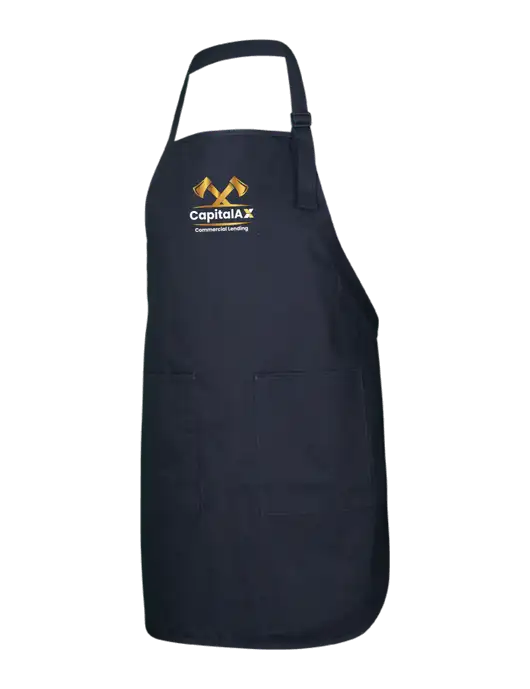 Full-Length Black Apron With Pockets w/CapitalAx Logo