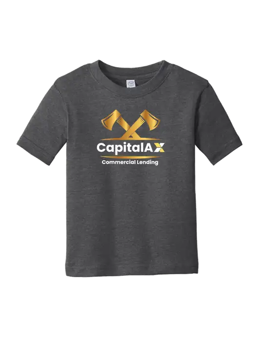 Rabbit Skins Vintage Smoke Toddler Fine Jersey Tee w/CapitalAx Logo