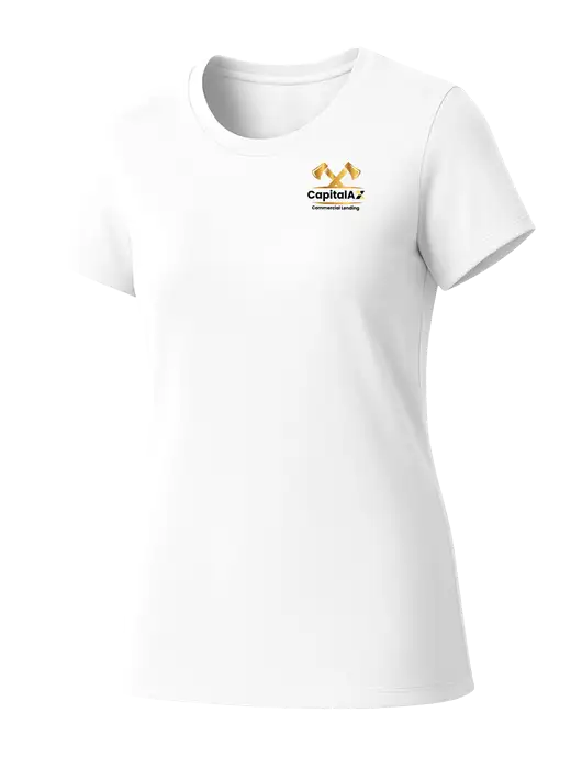 Womens Seriously Soft White T-Shirt w/CapitalAx Logo