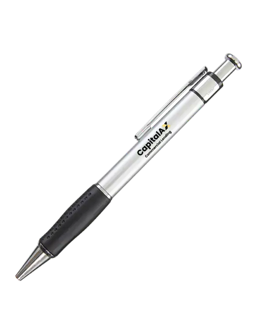 Malta Silver Pen - Black Ink w/CapitalAx Logo