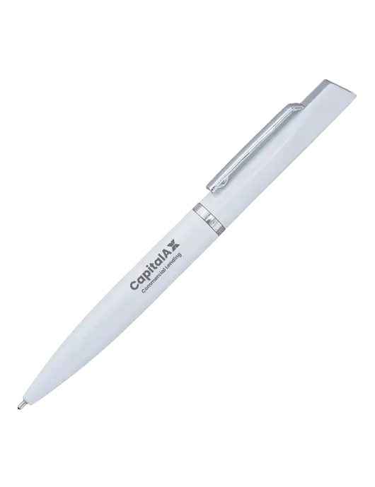 Santos White Pen - Black Ink w/CapitalAx Logo