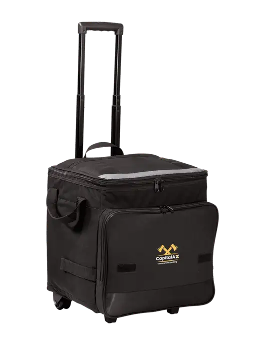 Black Rolling Cooler w/CapitalAx Logo