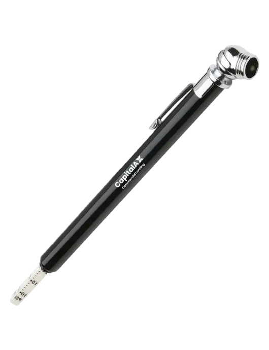 Quick View Black Tire Gauge w/CapitalAx Logo