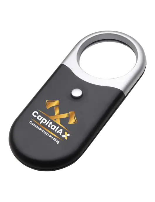Compact Black Magnifier Light w/CapitalAx Logo