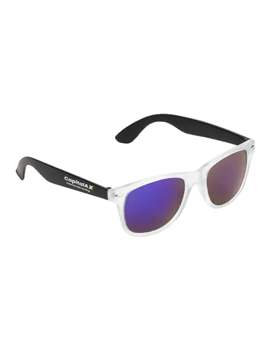 Key West Black Mirrored Sunglasses w/CapitalAx Logo