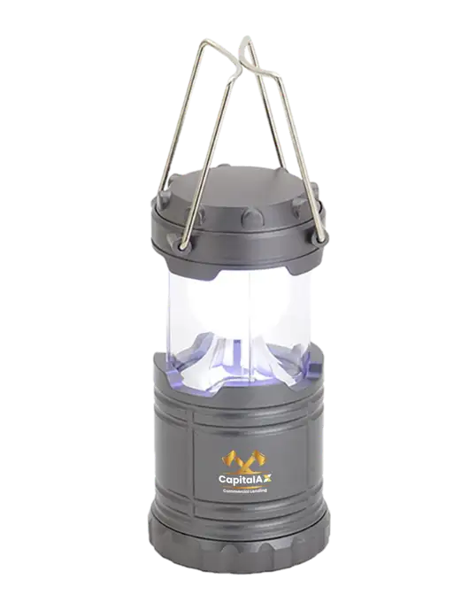Gunmetal Mini Retro Lantern w/CapitalAx Logo