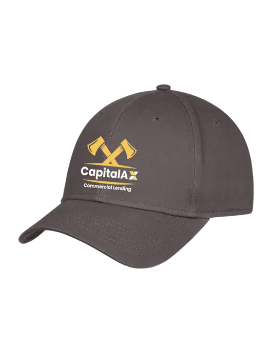 Charcoal Structured Cap Hook & Loop w/CapitalAx Logo