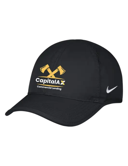 Nike Black Featherlight Cap w/CapitalAx Logo