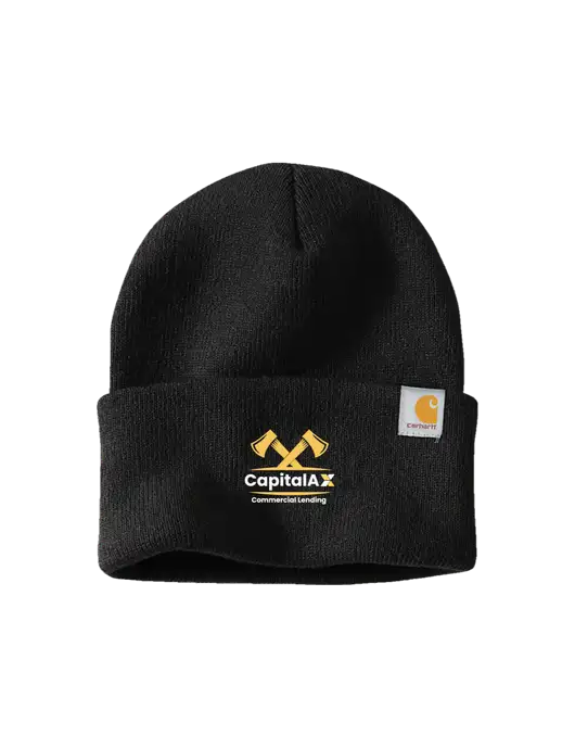 Carhartt Black Watch Cap 2.0 w/CapitalAx Logo