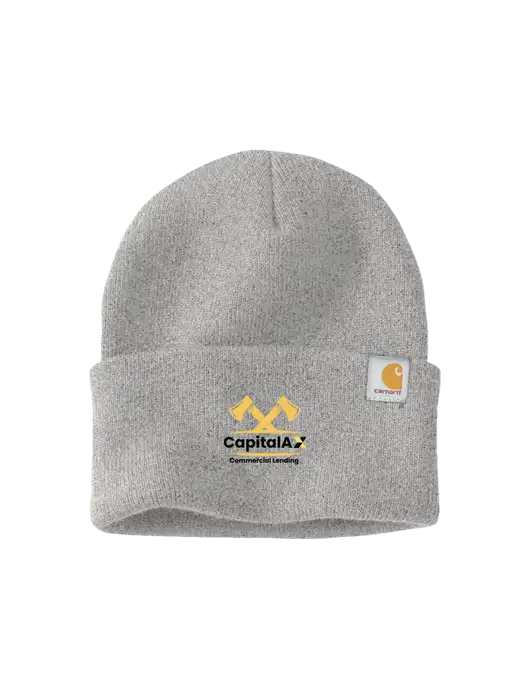 Carhartt Light Grey Heather Watch Cap 2.0 w/CapitalAx Logo