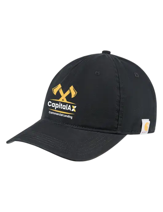 Carhartt Black Cotton Canvas Cap w/CapitalAx Logo
