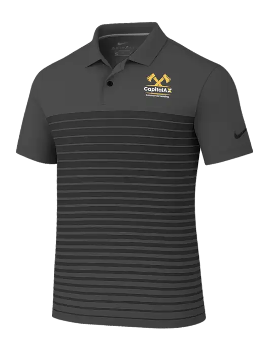 Nike Dark Grey Dri-FIT Vapor Block Polo w/CapitalAx Logo