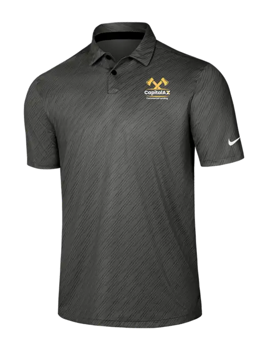 Nike Dark Grey Vapor Dash Polo w/CapitalAx Logo