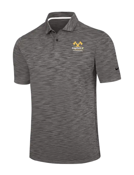 Nike Dark Grey Dri-FIT Vapor Space Dyed Polo w/CapitalAx Logo