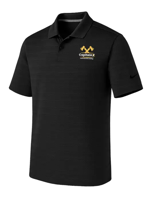 Nike Black Dri-FIT Vapor Jacquard Polo w/CapitalAx Logo