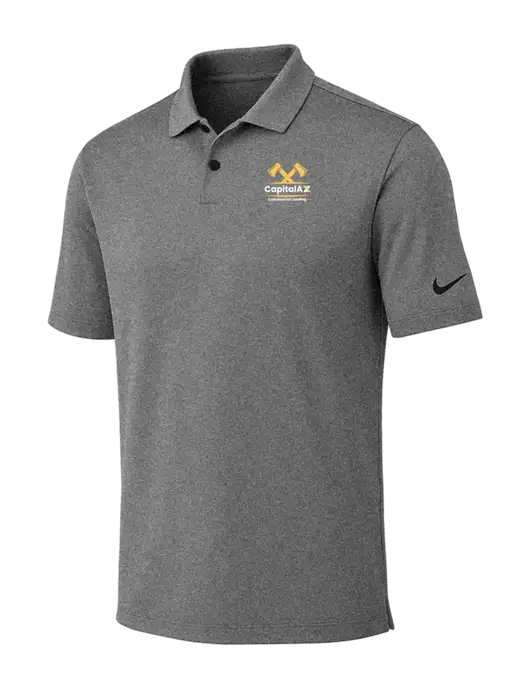 Nike Dark Grey Heather Dri-FIT Vapor Polo w/CapitalAx Logo