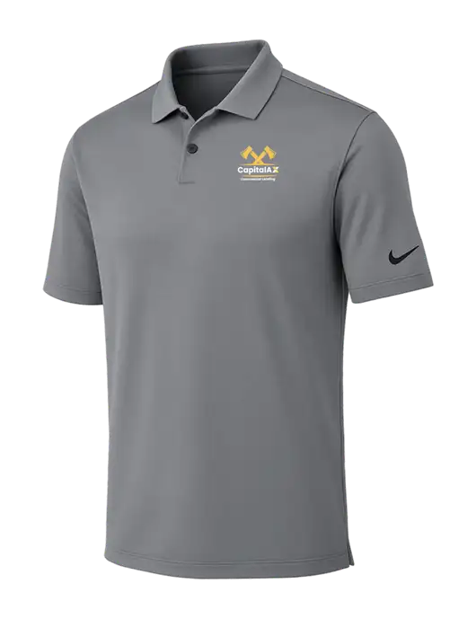 Nike Medium Grey Dri-FIT Vapor Polo w/CapitalAx Logo