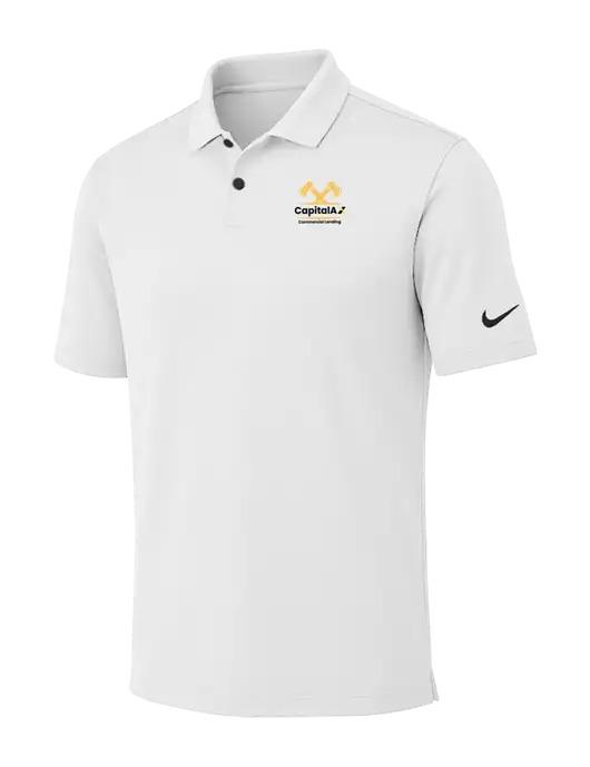 Nike White Dri-FIT Vapor Polo w/CapitalAx Logo