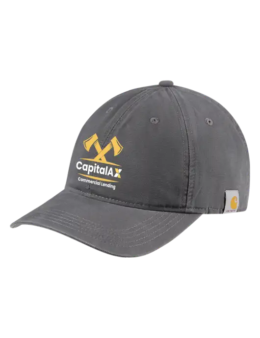 Carhartt Dark Grey Cotton Canvas Cap w/CapitalAx Logo