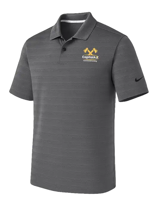 Nike Dark Medium Grey Dri-FIT Vapor Jacquard Polo w/CapitalAx Logo