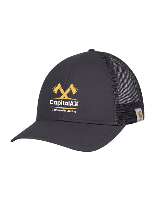 Carhartt Dark Grey Canvas Trucker Cap w/CapitalAx Logo