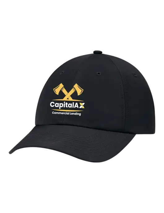 Richardson Relaxed Performance Lite Black Cap w/CapitalAx Logo